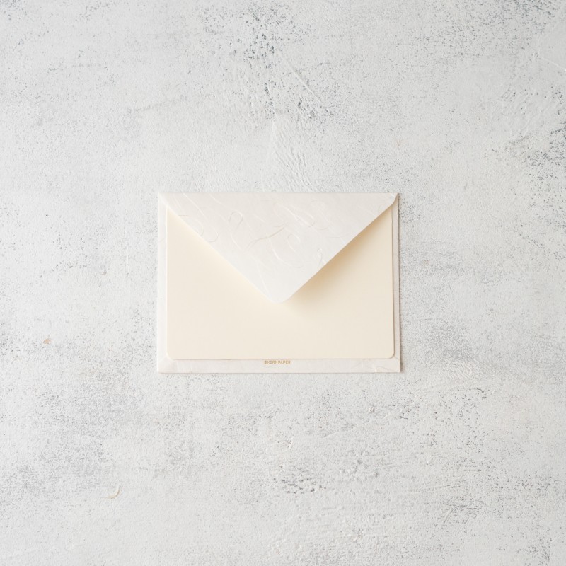 COTTON WHITE GREETING CARD A6